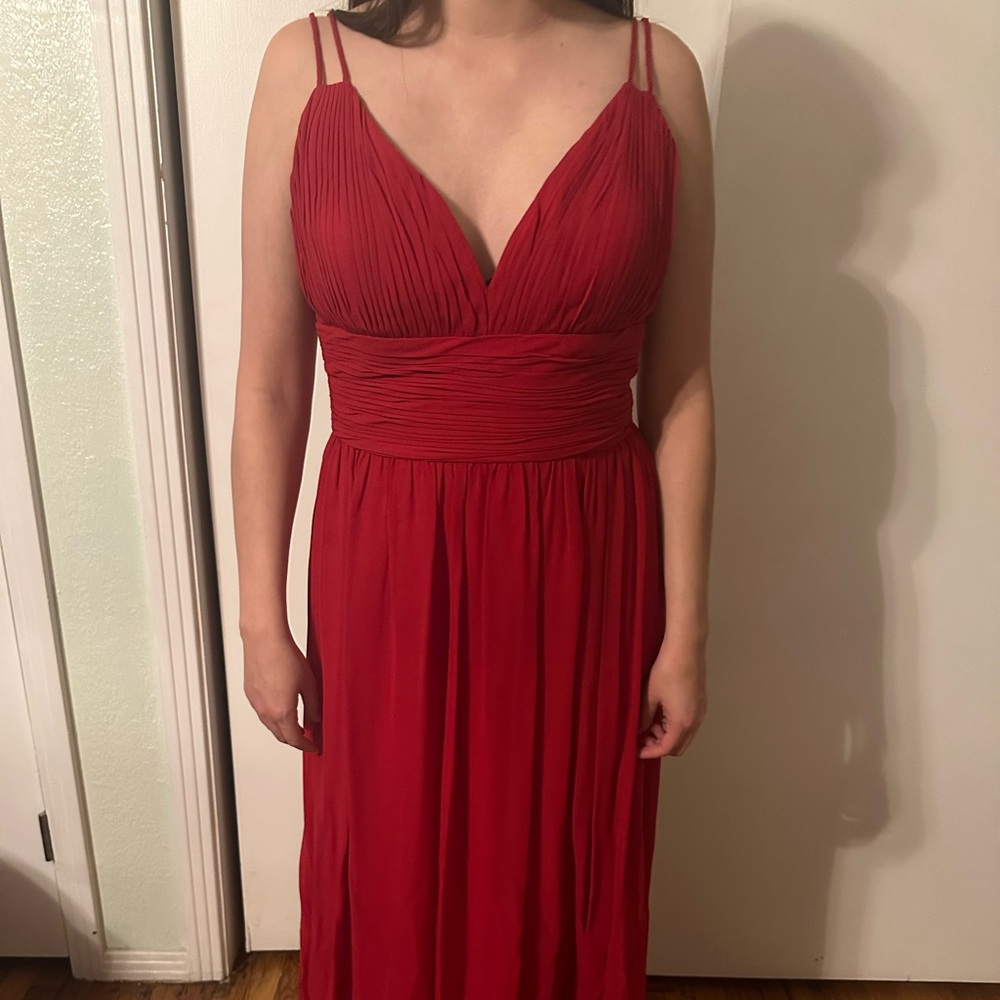 Bright Red evening dress, formal. Size 12